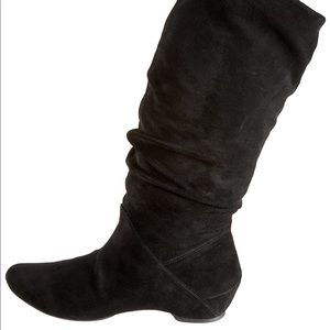 Kenneth Cole Black Suede “Bardwalk” Slouch Boots